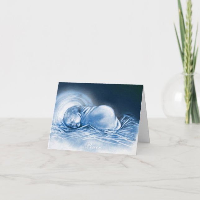 Cartes Pour Fêtes Annuelles Sommeil dans la paix merveilleuse (Devant)