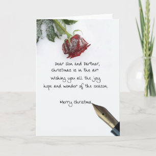 Cartes Pour Fêtes Annuelles son et partenaire Merry Christmas card