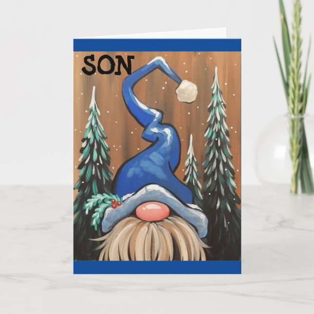 CARTES POUR FÊTES ANNUELLES *SON* GNOME DIFFUSE "NOËL CHÈRE" (Devant)