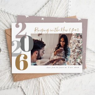 Cartes Pour Fêtes Annuelles Sonnerie dans la photo Fiançailles du Nouvel An