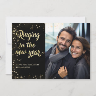 Cartes Pour Fêtes Annuelles "Sonnez au Nouvel An !" Photo fiançailles
