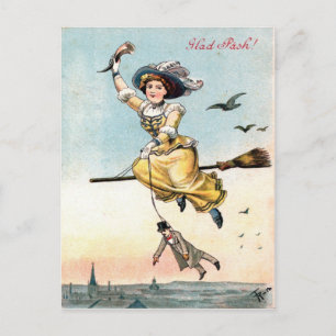 Cartes Pour Fêtes Annuelles Sorcière de Pâques 1905