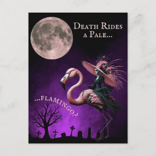 Cartes Pour Fêtes Annuelles Sorcière drôle Halloween pleine lune cimetière