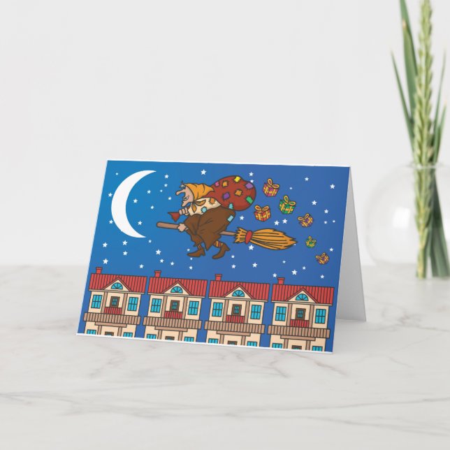 Cartes Pour Fêtes Annuelles sorcière xmas Befana (Devant)