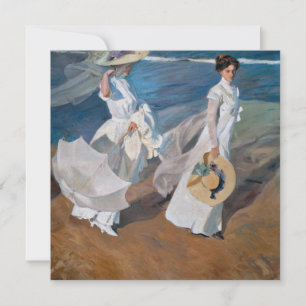 Cartes Pour Fêtes Annuelles Sorolla Y Bastida - Promenade Le Long De La Mer