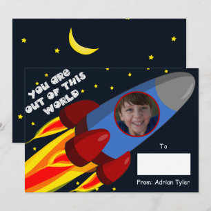 Cartes Pour Fêtes Annuelles Sortez de ce monde Rocket Classroom Valentines Day