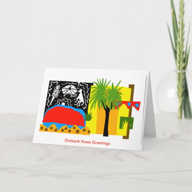 Cartes Pour Fêtes Annuelles SORTIE DE Noël australienne - ULURU - (Devant)