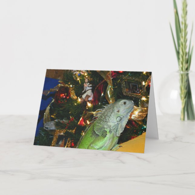 Cartes Pour Fêtes Annuelles Souhait d'iguane vous un Joyeux Noël (Devant)