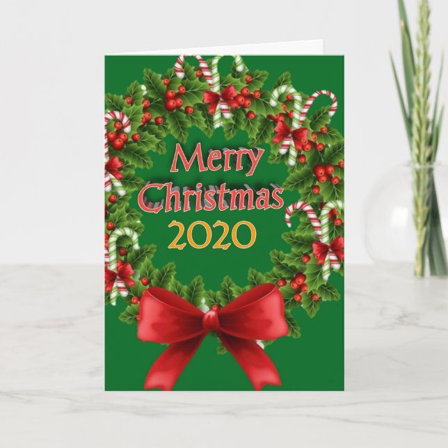 Cartes Pour Fêtes Annuelles Souhaitez Joyeux Noël Décoratif (Devant)