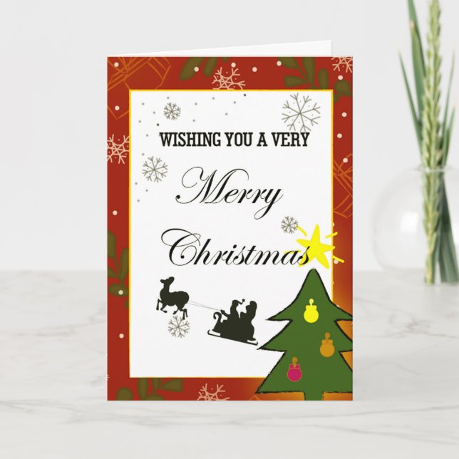 Cartes Pour Fêtes Annuelles Souhaitez Joyeux Noël Décoratif (Devant)