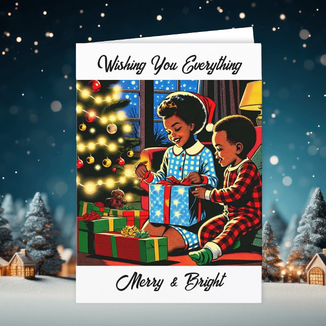 Cartes Pour Fêtes Annuelles Souhaitez tout Joyeux et brillant Noël (Créateur téléchargé)