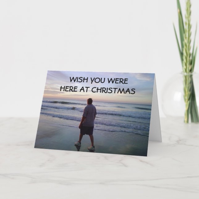CARTES POUR FÊTES ANNUELLES SOUHAITEZ-VOUS ÊTRE ICI À NOËL (Devant)