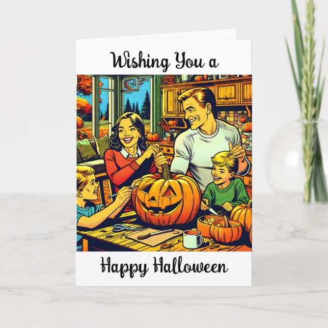 Cartes Pour Fêtes Annuelles Souhaitez-vous une joyeuse nostalgie d'Halloween (Devant)