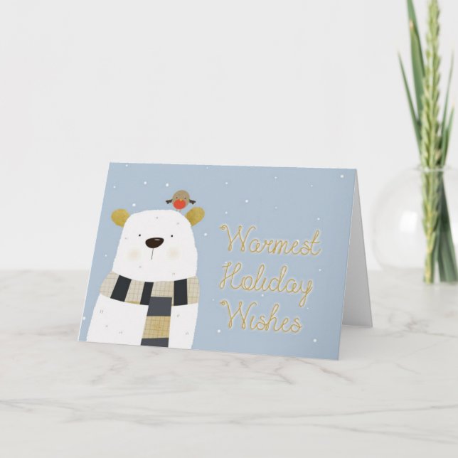 Cartes Pour Fêtes Annuelles Souhaits de Fêtes les plus Chauds (Devant)