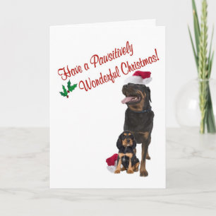 Cartes Pour Fêtes Annuelles Souhaits de Noël de rottweiler