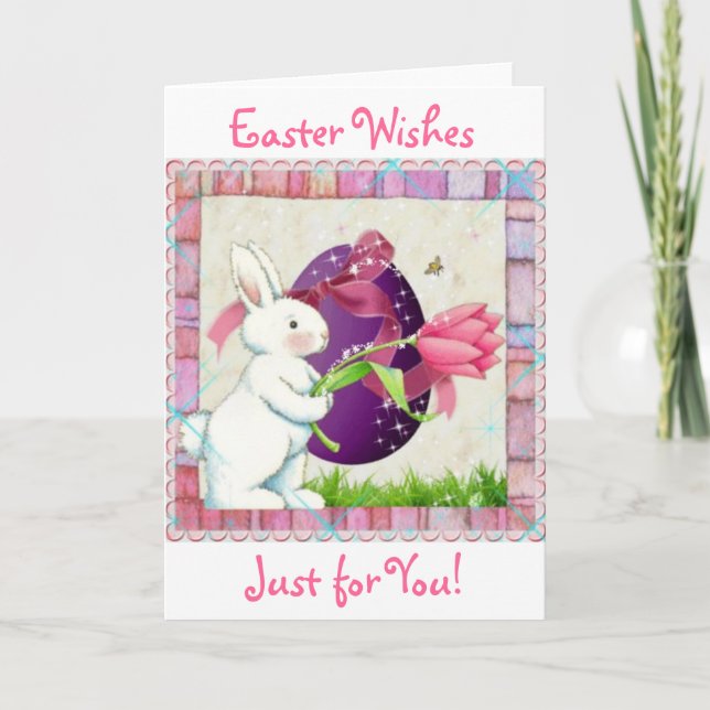 Cartes Pour Fêtes Annuelles Souhaits de Pâques (Devant)