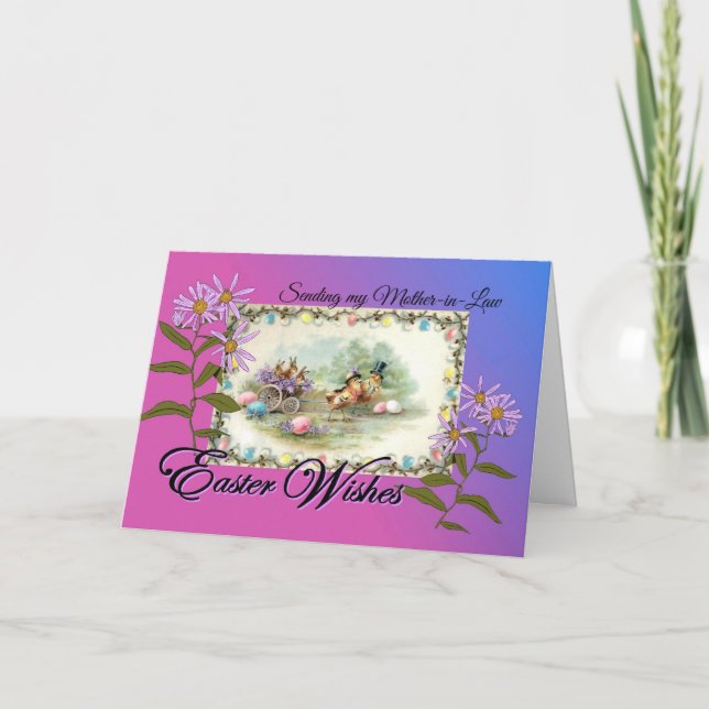 Cartes Pour Fêtes Annuelles Souhaits de Pâques pour la belle-mère, P'card (Devant)