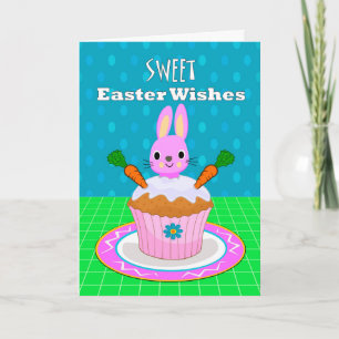 Cartes Pour Fêtes Annuelles Souhaits de Pâques pour l'amour, Muffin au gâteau 