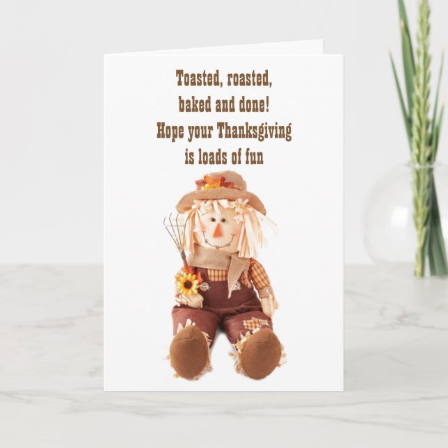 CARTES POUR FÊTES ANNUELLES SOUHAITS DE REMERCIER DE CUTIE PIE SCARECROW (Devant)