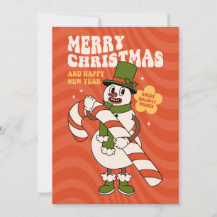 Cartes Pour Fêtes Annuelles Souhaits de vacances - Un Sucre de canne Noël