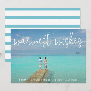 Cartes Pour Fêtes Annuelles Souhaits les plus chauds Elegance Beach Photo Noël