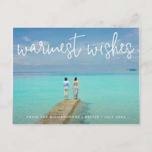Cartes Pour Fêtes Annuelles Souhaits les plus chauds Elegance Beach Photo Noël