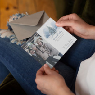 Cartes Pour Fêtes Annuelles Souhaits les plus chauds Neige couvert Arbre À feu