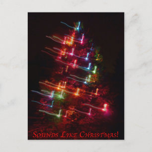 Cartes Pour Fêtes Annuelles Sounds Like Christmas (Tree & Notes)