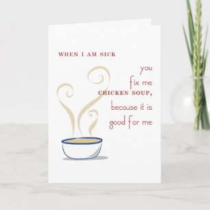 Cartes Pour Fêtes Annuelles Soupe de poulet Valentine