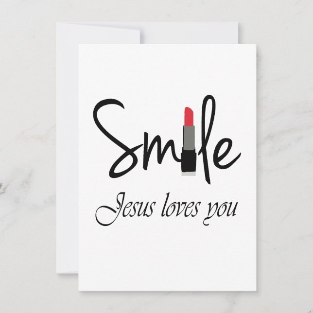 Cartes Pour Fêtes Annuelles sourire jésus vous aime (Devant)