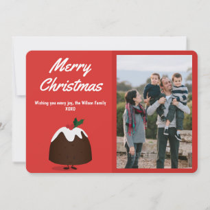 Cartes Pour Fêtes Annuelles Sourire Noël Pudding Photo Noël