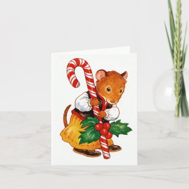 Cartes Pour Fêtes Annuelles Souris à pain d'épices (Devant)