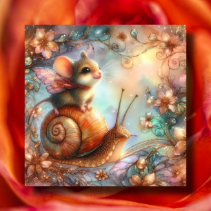 Cartes Pour Fêtes Annuelles Souris À Whimsal Et Aventure Escargots Pâques