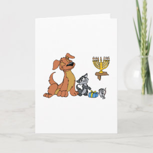 Cartes Pour Fêtes Annuelles souris de chat chien