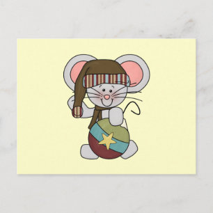 Cartes Pour Fêtes Annuelles Souris De Noël Avec Ornement