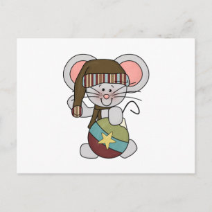 Cartes Pour Fêtes Annuelles Souris De Noël Avec Ornement