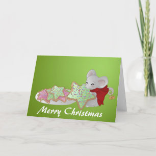 Cartes Pour Fêtes Annuelles Souris de Noël le voleur de cookies