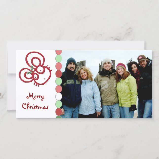 Cartes Pour Fêtes Annuelles Souris de Noël si joyeux (Devant)