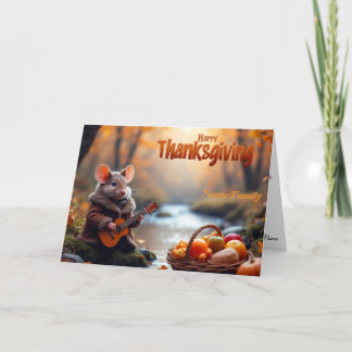 Cartes Pour Fêtes Annuelles Souris Fantaisiste – Forêt d'Automne