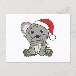 Cartes Pour Fêtes Annuelles Souris Noël Animaux d'hiver Souris de vacances