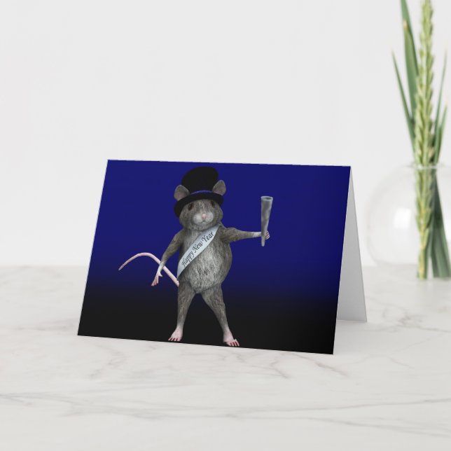 Cartes Pour Fêtes Annuelles Souris Sylvester (Devant)