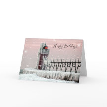South Haven Michigan Phare d'hiver enneigé