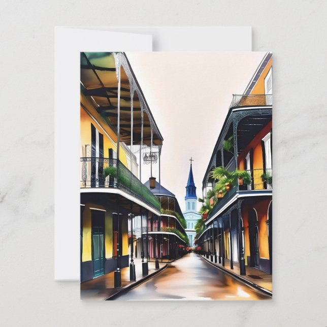 Cartes Pour Fêtes Annuelles Souvenirs de la Nouvelle-Orléans - Bourbon Street  (Devant)