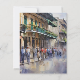Cartes Pour Fêtes Annuelles Souvenirs de la Nouvelle-Orléans - Bourbon Street 