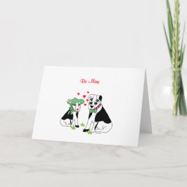 Cartes Pour Fêtes Annuelles Soyez à moi - de mignons chiens aiment