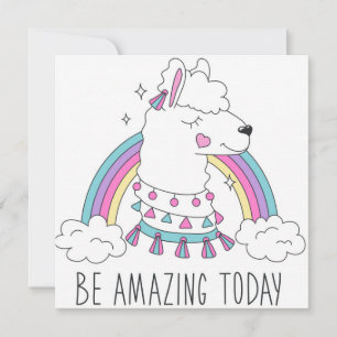 Cartes Pour Fêtes Annuelles Soyez Extraordinaire Llama