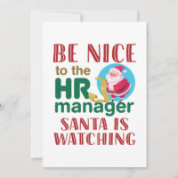 Soyez gentil avec le responsable RH, le Père Noël 