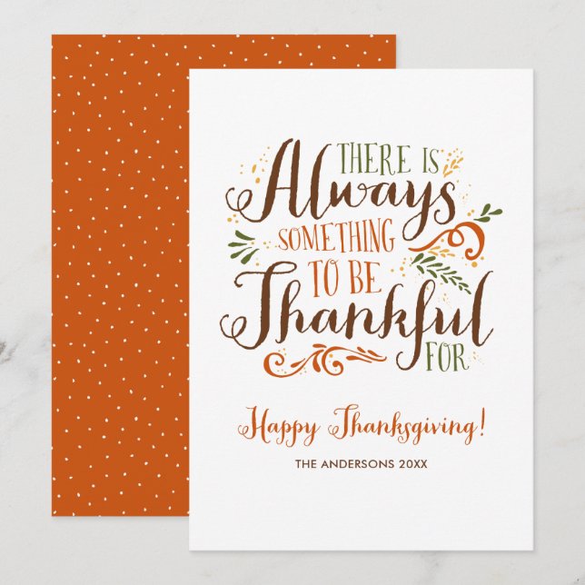 Cartes Pour Fêtes Annuelles Soyez Gentil Bon thanksgiving Whimsical (Devant / Derrière)