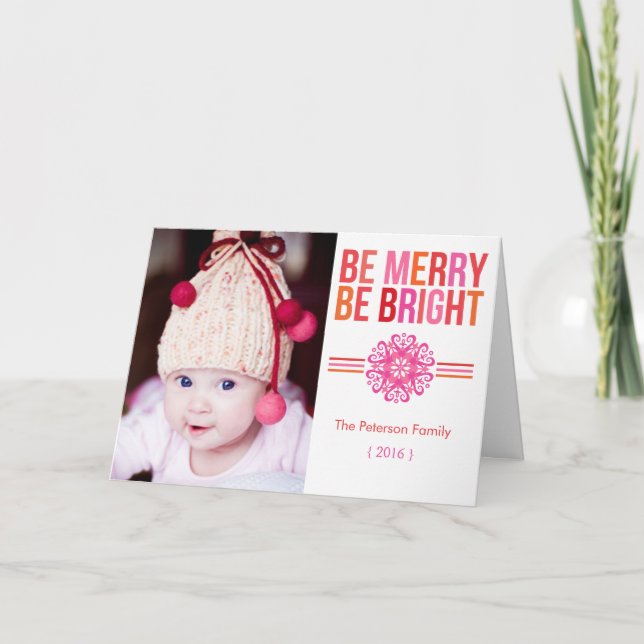 Cartes Pour Fêtes Annuelles SOYEZ JAUNE SOYEZ BRILLANT Plié Noël (Devant)