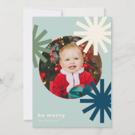 Cartes Pour Fêtes Annuelles Soyez Joyeux Amusants Blanc Bleu Vert Pompoms Cart
